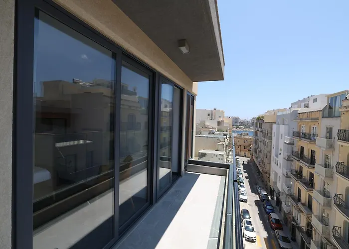 Daire Stylish 3 Bed Partial Seaview Saint Julian's